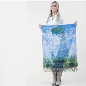 NWOT Magic scarf Claude Monet printed. Reversible